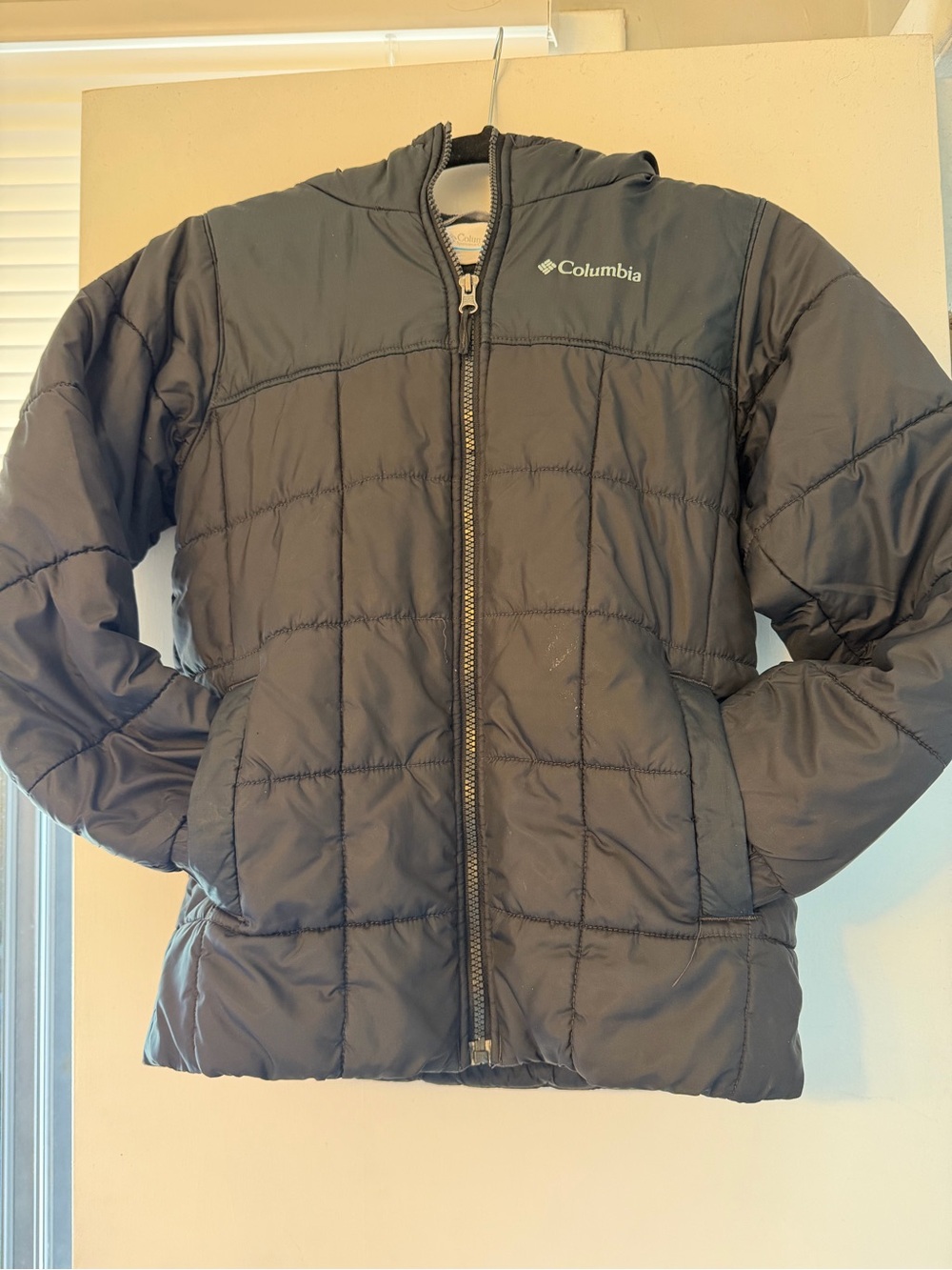 Columbia Kids Black Quilted Puffer Jacket with Hood